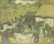 Vincent Van Gogh Thatched Cottages in jorgus (nn04) painting